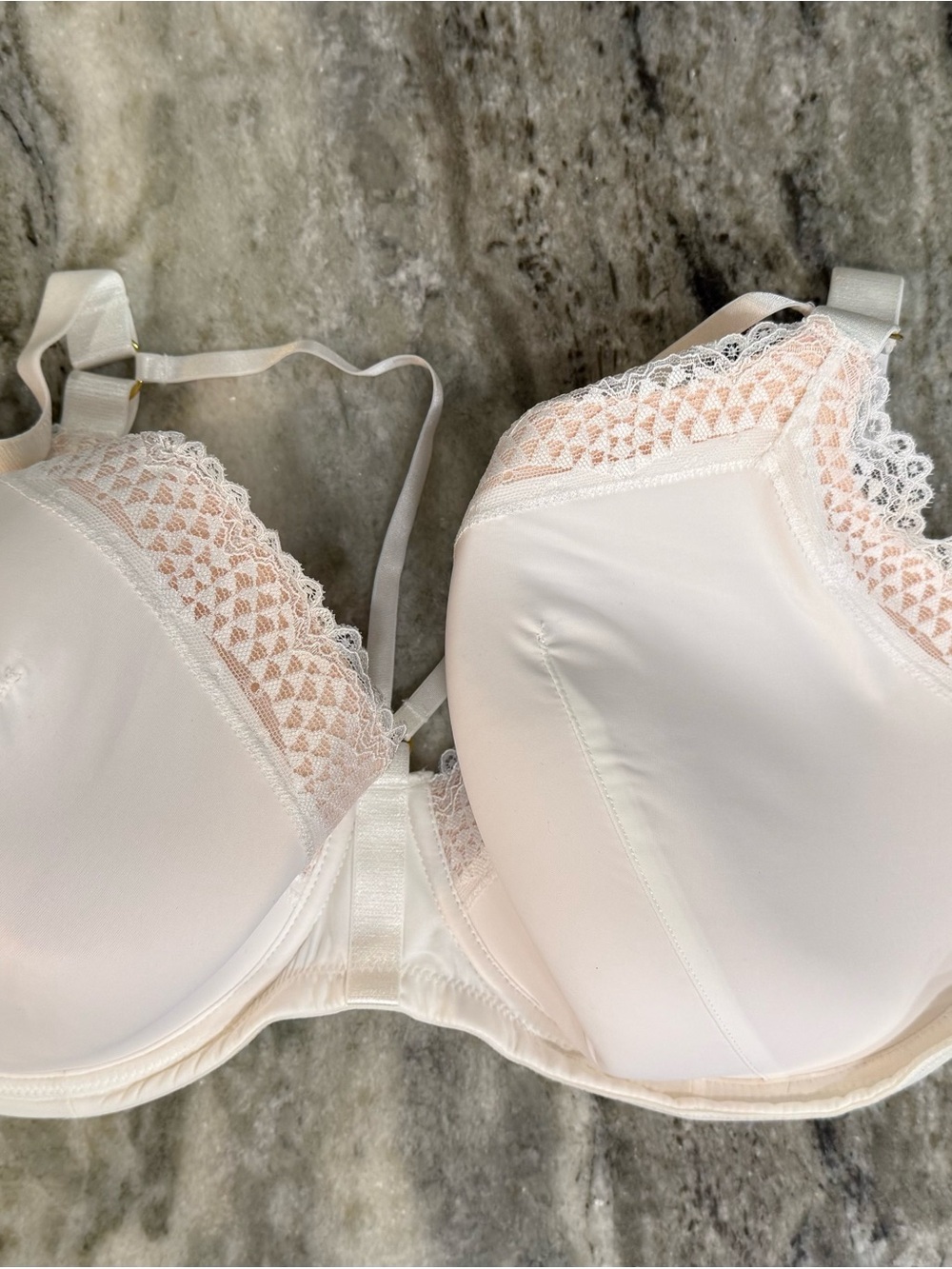 Adore Me Lace-Trim Full Coverage Bra in Soft Ivory